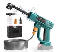 Rondella ad alta pressione a batteria per batteria Maki-TA 18 V, ugello multifunzione 6 in 1, max 970 PSI, idropulitrice portatile senza fili, con tubo da 5 m, per lavaggio auto (batteria non inclusa)