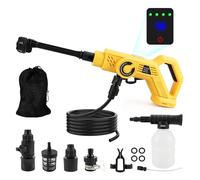 Rondella ad alta pressione a batteria per Dewalt 18/20 V, idropulitrice portatile 68 Bar migliorata con 4 livelli regolabili, ugello a spruzzo 6 in 1 per irrigazione del pavimento dell'auto (giallo