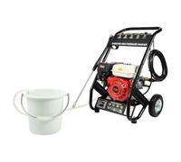 Rondella Ad Alta Pressione Benzina 7,5 CV 3400w 4 Tempi, Macchina Per La Pulizia Con 5 Ugelli SeLezionabili, Motore A Benzina Potenza Max. 190 Bar Rondella Ad Alta Pressione per Auto E Giardino