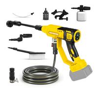Rondella ad alta pressione, compatibile con batteria Dewalt da 20 V (senza batteria), 440 W, 4 marce, 4,9 MPa, pistola pulitrice a pressione senza spazzole con tubo da 5 m, ugello 6 in 1 e 180°