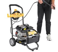 Rondella ad alta pressione portatile a 2 ruote, motore 7,5 CV con 3400 giri/min, ugello 5 in 1 e tubo da 7,6 m, filtro acqua e pistola, pressione: 170 bar, portata massima: 9 l/min
