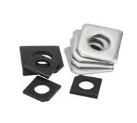 Rondella conica quadrata in acciaio inossidabile 316/304/acciaio al carbonio nero con angolo mancante Rondelle coniche quadrate for sezione scanalata GB853(Black Carbon Steel,M10 (2Pcs))