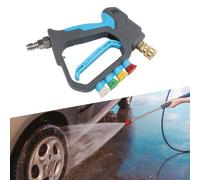Rondella corta ad alta pressione per idropulitrice spray con valvola in ottone e tubo in acciaio senza saldatura per lavaggio auto, attività commerciali di pulizia resistente, colore rosso rosa (blu)