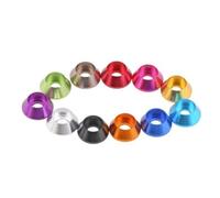 Rondella del cappuccio conico in lega di alluminio | Multicolore (M2/M2.5/M3/M4/M5/M6/M8): for parti RC(Orange,M4 10pcs)