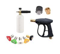 Rondella di pressione 4350PSI 1/4 In Connettore Rapido Con Schiuma & Ugello Punte 1 Litro Rondella di Alimentazione Per Pavimento Auto Schiuma Lavaggio Auto
