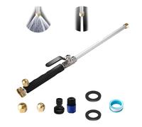 Rondella di pressione del jetflux, lavatrice portatile ad alta pressione con 2 ugelli a getto, rondella di potenza del flusso a getto da 2 in 1 per il giardino della casa, rimuove facilmente black
