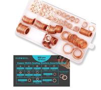 Rondella Di Rame Set, 300 Pz, Rondelle Di Guarnizione, Combinato Anello Piatta i