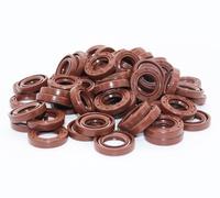 Rondella di tenuta, TC Tipo di Scheletro paraolio Gomma al fluoro 25mm ID, 47mm OD, 6mm Lunghezza, TC Tipo di Scheletro paraolio, Pacchetto di 2