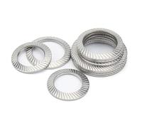 Rondella elastica a disco, rondella di bloccaggio a farfalla, rondella zigrinata a doppia faccia conica M2.5-M36 acciaio al carbonio e acciaio inossidabile-10 pezzi M10, acciaio inossidabile