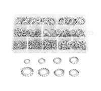 Rondella Esterna In Acciaio Inossidabile Seghettato Da 555 Pezzi, Rondella Interna Anti-Allentamento, Rondella Di Sicurezza A Denti A Stella.