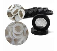 Rondella filtrante per rondella della lavastoviglie, valvola doccia con filtro in rete di garza 3/4 per dimensioni BSP strato esterno in gomma e inserto in rete in acciaio inossidabile (bianco)