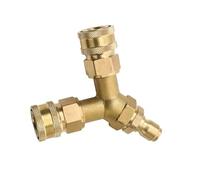 Rondella per auto ad alta pressione Adattatore triplo Splitter 3/8 "Accoppiatore Adattatore Pulitore Lavaggio Rondella a Pressione Connettore Tubo di Grado Industriale Tripla per Lavaggio Auto
