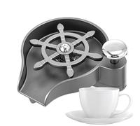 Rondella per lavello, strumento per il risciacquo della da cucina, in acciaio inossidabile, per lavare bottiglie, bottiglie d'acqua sportive, bottiglie termiche, bicchieri da vino, tazze da