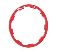 Rondella per mozzo della bicicletta, distanziatore per corpo in lega di alluminio per una regolazione e una manutenzione affidabili della ruota libera (rosso 1,5 mm)