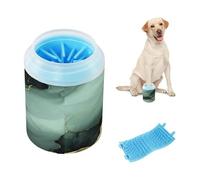 Rondella per piedi portatile in marmo verde salvia nera con spazzola in silicone morbido per toelettatura forniture adatte per cani di taglia piccola, media e grande