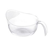 Rondella per riso con manico in PET impugnatura ergonomica per lavaggio riso setaccio ciotola per lavaggio adatto per cestello di scarico vegetale per scarico intasato