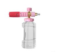 Rondella per schiuma, lancia per schiuma da neve, con ugello regolabile e misurino per shampoo, lancia per schiuma compatibile con K2 K3 K4 K5 K6 (rosso rosa)