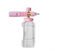 Rondella per schiuma, lancia per schiuma da neve, con ugello regolabile e misurino per shampoo, lancia per schiuma compatibile con K2 K3 K4 K5 K6 (rosa chiaro)