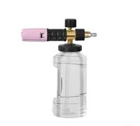Rondella per schiuma, lancia per schiuma da neve, con ugello regolabile e misurino per shampoo, lancia per schiuma compatibile con K2 K3 K4 K5 K6 (nero rosa)