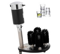 Rondella per tazze di vetro, commerciale automatica, con 5 testine, cuscinetto in bronzo, 800 tazze/h, perfetta per la pulizia di bicchieri in cantina, ristorante, hotel, pub, caffetteria