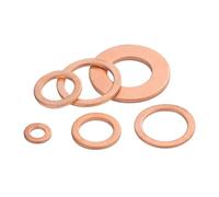 Rondella Piatta 100 pezzi 0,1 0,2 0,3 0,5 mm di spessore M2,5 3 4 5 6 7 8 9 10 11 12 13 14 rondella in rame guarnizione solida paraolio coppa for barca(4x9x0.5mm)