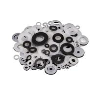 Rondella Piatta 100 pezzi M2 M2.5 M3 M4 M5 M6 M8 M10 M12 Bianco Nero Plastica Nylon Rondella Piatta Distanziatore Liscio Guarnizione Isolante Spessore Anello Isolante(Black,M4x8x1mm)