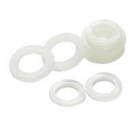 Rondella piatta, 500 pezzi Guarnizione O-ring distanziale piano for vite, M2 M3 M4 M5 Rondelle sottili in plastica piatte, spessore 1 mm(M5x8x1)