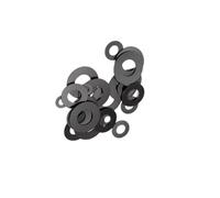 Rondella piatta in nylon di colore nero personalizzata ad alta precisione da 2,3 mm (ID) x 6 mm (OD) x 1 mm (spessore) 1000 pezzi/lotto