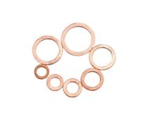 Rondella piatta in ottone, 100 pezzi di guarnizioni in rame con rondella e dadi e bulloni, kit di assortimento di guarnizioni ad anello piatto con scatola M4/M5/M6/M8/M10/M12/M14 for tappi di coppa