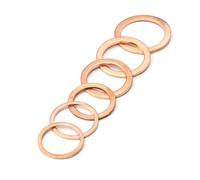 Rondella piatta in ottone, 50 pz M5 M6 M8 M10 M12 M14 M16 Rondella di Rame Massiccio Set Spessore Anello Piatto Guarnizione Anelli di Tenuta Pianura Distanziatore rondelle di Fissaggio(M12x16x1 MM)
