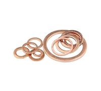 Rondella Piatta in Rame M15 Guarnizione di Tenuta Diametro Interno 15 mm Anello di Tenuta Lamiera Sottile T3 Rosso(15x19x1 (30pcs))