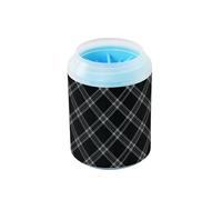 Rondella portatile a quadretti neri e bianchi a quadretti con setole morbide in silicone essenziale per tutti i proprietari di animali domestici per cani e gatti di taglia piccola, media e grande