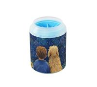 Rondella portatile per zampe di animali domestici con stelle e stelle e luna sognante, in morbido silicone, per cani di taglia piccola, media e grande