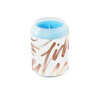 Rondella riutilizzabile per piedi del cane, con morbida spazzola in silicone per animali domestici, per cani e gatti di taglia piccola e media