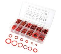 Rondella Rondelle in Fibra di Calore Idraulico Carta D'acciaio Rossa 600 Pezzi 12 Misure Kit Rondelle Piatte in Fibra di Carta D'acciaio Rossa Set Assortito di Rondelle Isolanti