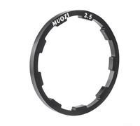 Rondella scanalata in lega di alluminio distanziale per ruota libera 8, 9, 10 velocità e 11 velocità per mozzo bici Shim, per e strada per parti di riparazione ruota libera (nero, 2,5 mm)