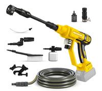 Rondella senza fili portatile ad alta pressione compatibile con Dewalt 20V 18V (senza batteria), 60 bar Power Washer Jet Wash Tool con ugelli 6 in 1, bottiglia erogatrice di sapone 5 m tubo di