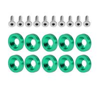 Rondella, supporto per cappuccio anteriore, rondella, modifica auto, guarnizione M6, telaio targa, protezione antifurto, supporto tappo, Nm697ki1h0-08 (GREEN)