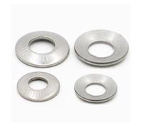 Rondelle 2/5/10/20 pezzi M3 M4 M5 M6 M8 M10 M12 M16 Rondella argentata Disco in acciaio inossidabile Guarnizione di bloccaggio zigrinata Anelli elastici zigrinati fissaggio(M6 10pcs)