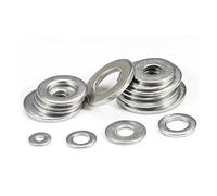 Rondelle 2/5/10/50/100 pezzi piatte grandi argentate in acciaio inossidabile Grandi anelli metallici piane M1.6 M2 .5 M3 M4 M5 M6 M8 M22 di fissaggio(M5x10x1 x50pcs)