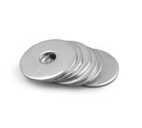 Rondelle 2/5/25/50 pezzi argentate in acciaio inossidabile di grandi dimensioni, oversize, più larghe, guarnizioni piatte, anelli semplici M2,5 M3, M4 M5 M6 M8 M10 M12 M14 M16 fissaggio(M8 10pcs)