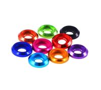 Rondelle, 5 pezzi colorati, guarnizione della testa del tappo in alluminio con rondella for parti fai da te del modello RC(Green,M5)