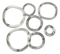 Rondelle a tre onde in acciaio inossidabile 304 | Argento M3-M41 10/50 pezzi for alberi con cuscinetti: rondelle ondulate(M5 x 10 x 0.3(50pcs))