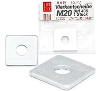 Rondelle acciaio zincato M 20-1 Pezzi DIN 436 - 1 Pezzi | rondella piana grande per viti, bulloni e dadi | rondelle grandi piane acciaio per carpenteria, montaggio e fissaggi Lun Fix