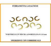 Rondelle alzaporta rapide Klik in kit da 70 pezzi in misure assortite 8-14 mm