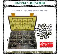 Rondelle bonded autocentranti cassetta metriche scatola assortimento da 112pz