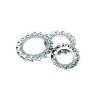 rondelle di bloccaggio a denti, 5/10/50 pezzi M3 a M24 65mn in acciaio al manganese con guarnizione a stella antivibrazione interna dentellata rondella di sicurezza(Outside toothed,10pcs M12)