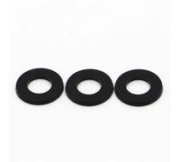 rondelle di bloccaggio a denti, Guarnizione isolante distanziale piana in nylon e plastica bianca M2-M12(Black,100pcs M6x12x1.5mm)