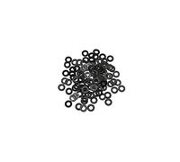 rondelle di bloccaggio a denti, Kit di guarnizioni distanziatrici piatte placcate in nylon e plastica bianca/nera da 100 pezzi M2-M8(Black,M6)