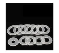 Rondelle di fissaggio 10 pz Bianco di Plastica Trasparente In Nylon Rondella Piatta PE Isolamento Distanziatore Anelli di Tenuta Distanziatore Piatto M3 M4 M5 M6 M8 M10 M12 M14 M16 M18 M20 (Color : 1